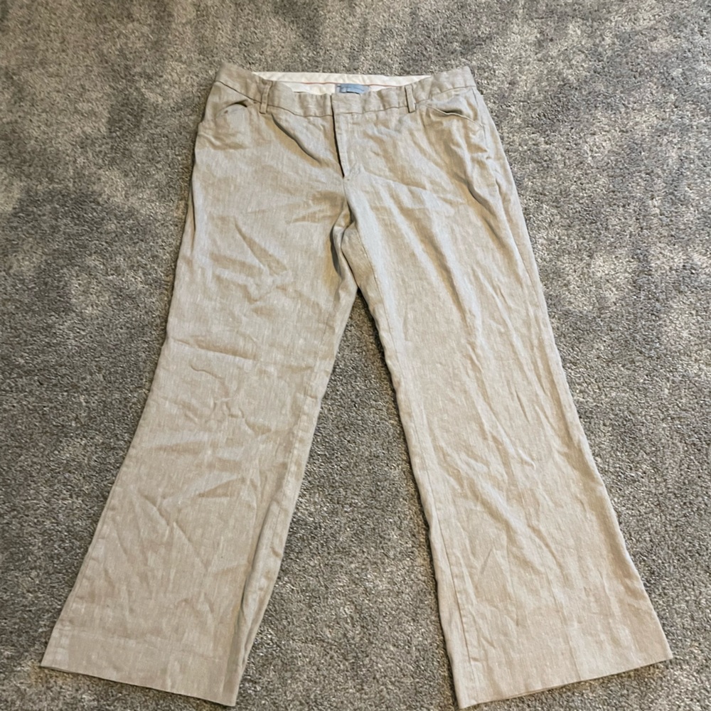 Women tan trouser work pants